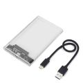 USB 3.0 External Hard Drive Enclosure 2.5 inch SATA to USB3.1 UASP Clear Portable Hard Drive Case 2T HDD Tool-Free Transparent.