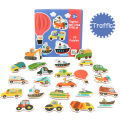Children Kids Wooden Jigsaw Matching Puzzle Game Baby Early Learning Cognition Animal Fruit Traffic Educational Toys.