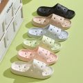 Hollow Out Bathroom Slippers Women Hole Quick Drying Anti Slip Shower Slides Woman Summer Super Light Soft EVA Home Slippers.