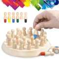 Matching Games, Wooden Memory Match Stick Chess Game,Blowers to Colorful Memory Chess, Funny Block Board Game, Early.