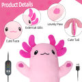 Axolotl Heating Pad for Period Cramps & Menstrual Pain Relief Portable Electric Heat Pads USB Powered Cute Stuff Stuffed Animal. 