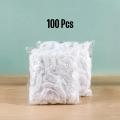 100Pcs Reusable Elastic Food Storage Covers Disposable Food Plastic Wraps Storage, Fresh Keeping Bags Plastic Sealing Bags Food Cover Elastic Stretch Adjustable Bowl Lids Reusable Universal Kitchen Wrap Fresh Keeping Caps to Put on Plates and Bowls. 