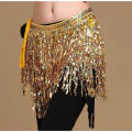 Belly Dance Waist Chain New Glitter Layer Tassel Waist Cover Indian Dance Performance Practice Strap Hip Scarf Skirt Waist Scarf.
