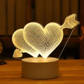 3D Lamp Acrylic USB LED Night Lights Neon Sign Lamp Xmas Christmas Decorations for Home Bedroom Birthday Decor Wedding Gifts. 