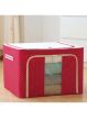 Clothes Storage Box Foldable Steel Frame Clothes Organizer Storage Box for Wardrobe, Saree, Shirts, and Blankets. 