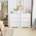 BM-Furniture 3 Drawer Dresser, Wood Chest Drawers Cabinet with Storage for Bedroom, White. 