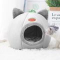 Cat Head Shape Cute And Comfortable Warm Cat House Safe Sleep Cave Non-Slip Semi-Closed Design Four Seasons Universal Cat Nest. 