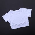 Trendy Women's Fitness Crop Top - Fitted Breathable Short Sleeve, Quick-Dry Yoga Running Shirt, Summer Workout Sports Tee. 