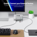 PULWTOP Mac Mini M4 Dock with 4TB SSD Enclosure, HDMI 4K 60Hz, USB A 2.0, SD/TF, Audio for Mac Mini M6, M5 Pro, M4/ M4 Pro. 