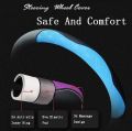 D-Shape Car Steering Wheel Cover – 38cm (15") Universal Fit – Microfiber Leather, Non-Slip & Breathable Design – Comfortable Grip for Men & Women – Durable, Stylish & Easy to Install – Blue Steering Cover for Enhanced Control & Luxury Feel. 