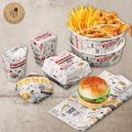 Burger wrapping paper (100 pcs) sandwich paper rolls, paper rolls, food wrapping paper, food wrapping paper, food wrapping paper, fried pad, burger wrapping paper. 