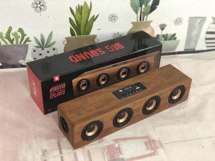Bluetooth speaker KTS-1108 deep bass 4. good wood speaker, durable wood, loud noise.