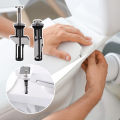 2Pcs Universal Stainless Steel Water Tank Toilet Seat Hinges Bolts Screws Replacement Bathroom Fixture Toilet Lid Fixing Parts.