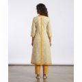 Designer Readymade Three Piece Linen Gown Style Long Kurti for Women and Girls Ready to Wear.