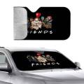 Horrible Friends Killer Movie Holographic Windshield Sunshade Car Front Windshield 70x130cm Sun Visor Heat Reflector.