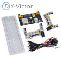 3.3V/5V MB102 Breadboard Power Module+MB-102 830 Points Prototype Bread board For Arduino DIY Kit +65 Flexible Jumper Wires. 