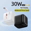 30W GaN Charger Retractable Cable Type-C USB Fast Charging Adapter For iPhone Xiaomi Tablet Laptop Portable Travel Charger. 