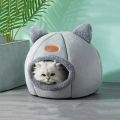 Cat Head Shape Cute And Comfortable Warm Cat House Safe Sleep Cave Non-Slip Semi-Closed Design Four Seasons Universal Cat Nest. 