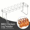 1Pc Folding Stainless Steel Chicken Leg Wing Rack Chicken Leg Grill BBQ Chicken Wing Rack Vertical Grill for Smoker Grill Oven. 