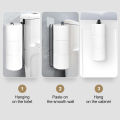 Bathroom Toilet Paper Holder with Storage Extra 3 Rolls, Over The Tank Toilet Paper Holder Wall Mount, Small Restroom Organizer.
