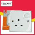 Orange 13A Plug Base Socket Outlet Square Pin. 