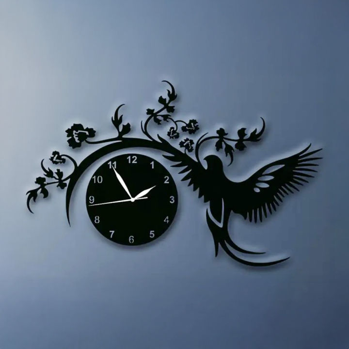 FlyIng Bird Wall clock | Bird cage wall clock | Eagle Style | Eagle Wall art | aelegant wall Ckock , wooden Xlock for home decor, living room and for office