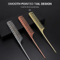 4Pcs Barber Hair Comb Set Metal Space Aluminum Hairdressing Brush Professional Barbershop Home Anti Static Styling Comb Kit Tool. 