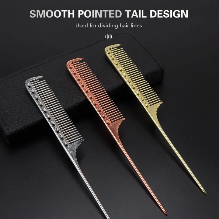 4Pcs%20Barber%20Hair%20Comb%20Set%20Metal%20Space%20Aluminum%20Hairdressing%20Brush%20Professional%20Barbershop%20Home%20Anti%20Static%20Styling%20Comb%20Kit%20Tool%20-%20Image%204