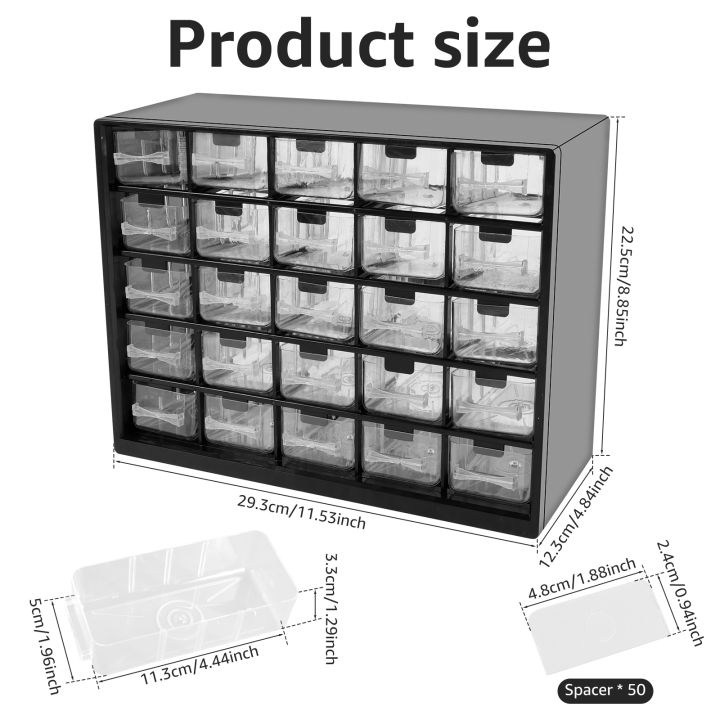 25%20Drawers%20Stackable%20Storage%20Cabinet%20Tool%20Parts%20Storage%20Clear%20Organizer%20with%20Drawers%20Table%20Drawer%20Organizer%20For%20Screw%20Nut%20Nails%20-%20Image%207