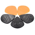 5pcs Plastic Triangle Shape Guitar Pick Plectrum 3pcs in Black 2pcs in Orange Suitable for Guitar Bass Ukelele Player. 