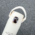 1 PC Stainless Steel Vacuum Flask, 500ml Pop-Up Direct Drink Insulated Bottle with Wide Handle, Outdoor Portable Sports Bottle. 