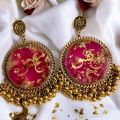 Jhumka, jhumka earrings, Jhumky,Resin jhumka earrings with rose petals,Resin poetry jhumka, Handmade jhumky,Drop earrings for girls, Customized resin jhumka with calligraphy, Trending jhumka earrings,Resin jewelry, Handmade jewelry. 