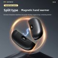 Magnetic Hand Warmer, USB Charging, Detachable Hand Warmer, Digital Temperature Display Portable Heater Two-Part Format. 