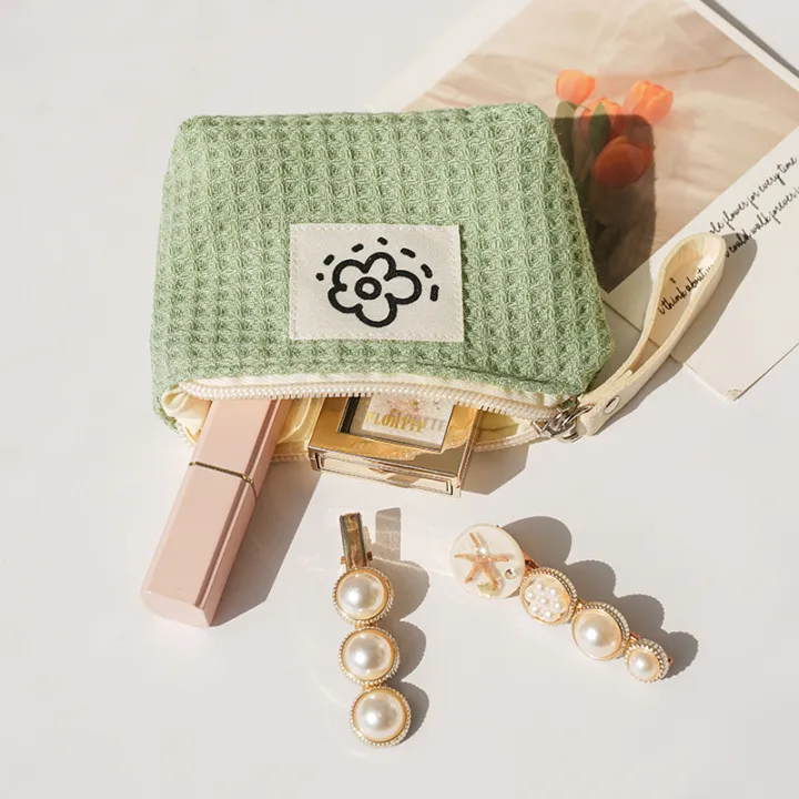 Women's%20Small%20Matcha%20Green%20Makeup%20Bag%20Portable%20Coin%20Purse%20Commuter%20Lipstick%20Headphones%20Storage%20Bag%20Double%20Canvas%20Chain%20Key%20Case%20-%20Image%206