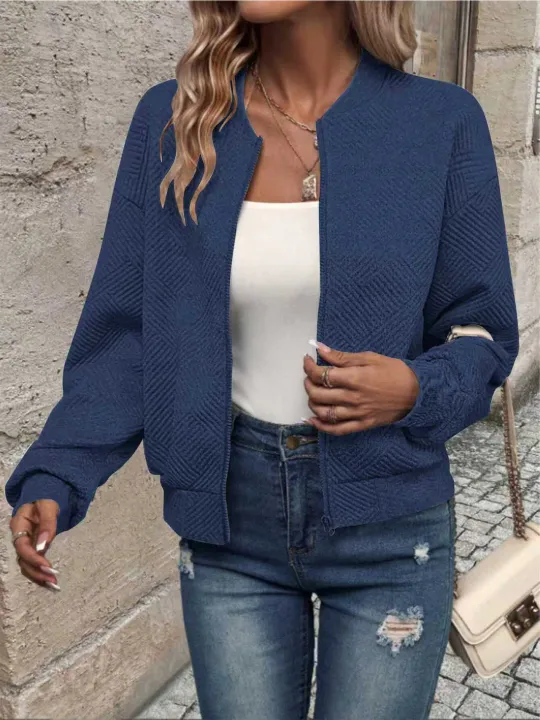 2024%20Independent%20Cross-Border%20European%20and%20American%20New%20Fashionable%20Solid%20Color%20Zipper%20Jacket%20for%20Women%20-%20Image%206