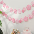 1PC Cherry Blossom Pink Flag Party Decoration Room Wall Layout.