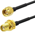RP-SMA to SMA Extension Cable - Male to Female Coaxial Feeder Wire for WiFi Antenna/Router/RG174 Network Card. 