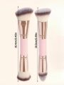 Double-Ended Foundation Brush, 2 Foundation Brushes, Multi-Functional Double-Ended Brush, Multi-Functional Double-Ended Makeup Brush, Multi-Purpose Makeup Brush, Makeup Foundation Brush, Contour Brush, Concealer Brush. 