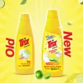 Trix Dishwashing Liquid 750ml (Bottle & Refill Combo) Lemon Fragrance for Scratch-Free Sparkling Clean Dishes, removes grease stains.