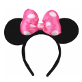 Big Size Classic DOT Bow Mouse Ears Headband Women Party Girl Hairband Hot Festival Park Trip DIY Hair Accessories.