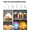 Spotlights USB Rechargeable Intelligent Human Sensing Wireless Wall Light Dimmable Led Spotlight for Lighting Paintings Pictures. 