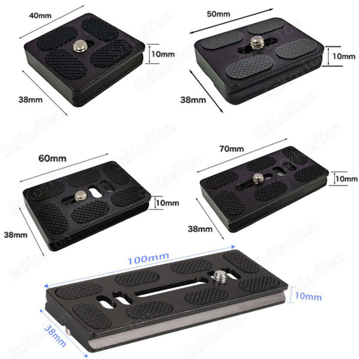 Metal Quick Release Plate with 1/4''-20 Camera Screw Tripod Mount Plate Fits Standard for DSLR Camera Tripod Ball Head