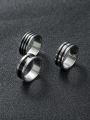 Silver And Black Stylish Finger Ring For Boys. 