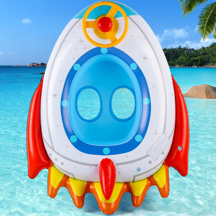 1PC%20Rocket-shaped%20Thickened%20Inflatable%20Seat%20Ring%20with%20Steering%20Wheel,%20Summer%20Underarm%20Float%20for%20Pool%20&%20Beach%20Parties%20-%20Image%203