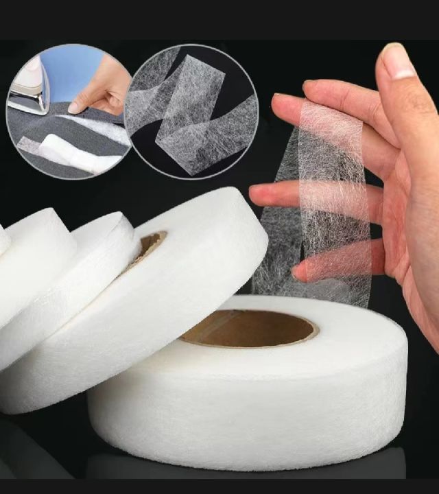 100 Yards Hot Melt Double Sided Sewing Accessory Adhesive Tape Cloth Apparel Fusible Interlining Accessories Patchwork lining, Rivil Civil double sided fabric fusing tape,Rivil Tape,Civil Tape,Fabric Fusing Tape,DIY Tape,Heat-activated Tape,Sewing tape