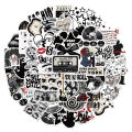 50PCS Creative Black Y2K Creative Stickers Premium Phone Cases Laptop Water Cups Refrigerator Desktop Waterproof Stickers. 