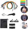 11PCS Exercise Resistance Band – Power Fitness Bands Set for Home & Gym. 