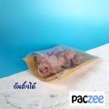 Kraft stand up clear front zip lock bag-pazee- [50 cards]-pazee. 