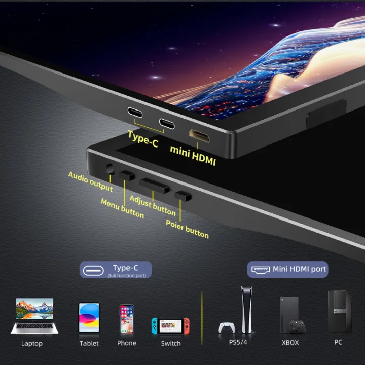 HGFRTEE%2018.5inch%20Portable%20Monitor%20120Hz%20RGB100%25%20With%20VESA%20Hole%20&%20Back%20bracket%20Laptop%20Extended%20Display%20ADS-IPS%20HDR%20Screen%20-%20Image%204