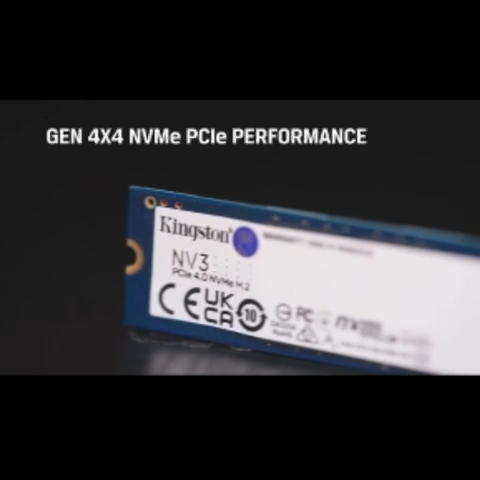 Kingston M.2 SSD NVMe 500/1000/2000 GB - NV3 PCIe SSD -2 Years Warranty